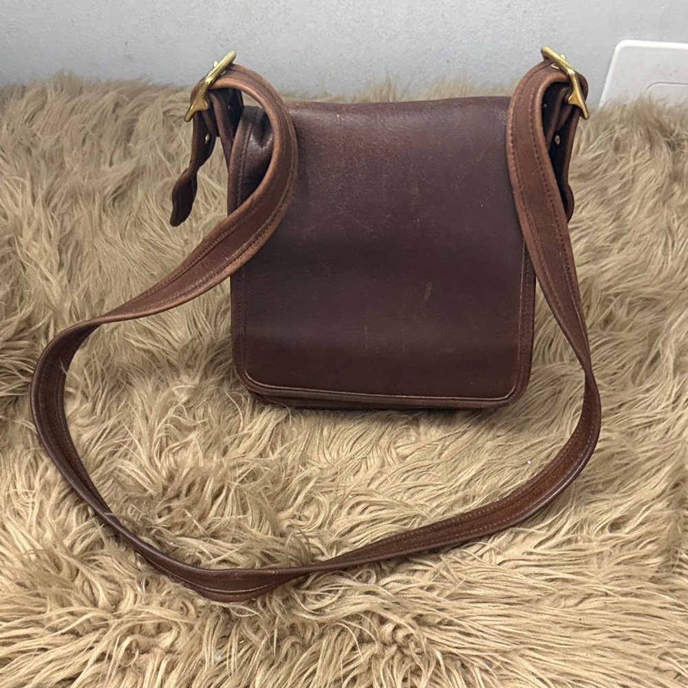 Vintage Coach 9145 Legacy Studio Flap Classic Brown Leather Shoulder Bag small - Picture 2 of 7